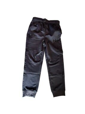 Under Armour Boys Jogger Pants Siz 6 Castlerock Gray Polyester Elastic Waistband